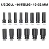 14-teiliges 1/2 Zoll Schlagschrauber-Nuss-Set – tiefe Produktbild-Vorschau 4