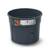 A dark gray plastic planter pot for growing tomatoes, shown in a studio setting against a white background. Produktbild-Vorschau