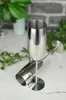 2 Sektgläser 270ml Edelstahl Silber Sektkelche Champagner Produktbild-Vorschau 2