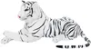 BRUBAKER Tiger biely 75 cm - ležiaca plyšová hračka Náhľad obrázku produktu 2