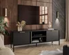 RTV Schrank LARETTO 153 cm anthrazit schwarze Beine Produktbild-Vorschau 1