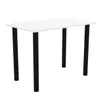 A white table with black legs on a white background. Náhľad obrázku produktu