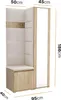 Garderoben-Set Noris VI mit Spiegel, gepolsterte Garderobe Produktbild-Vorschau 7