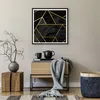 Gerahmtes Poster - Schwarzer Rahmen - Abstraktion Gold Produktbild-Vorschau 7