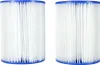 Two white pleated pool filters with blue rims are shown side-by-side against a white background. Produktbild-Vorschau