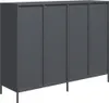 vidaXL Sideboard Anthrazit 135x39x103,5 cm Kaltgewalzter Produktbild-Vorschau 7