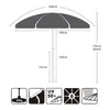 Sekey Sonnenschirme Ø200 cm Balkonschirm Gartenschirm Produktbild-Vorschau 5