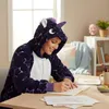 Onesie Kigurumi Pyjama Kostüm für Erwachsene Einhorn Stern Produktbild-Vorschau 7