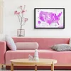 MuchoWow® MuchoWow® Gerahmtes Poster Weltkarte - Rosa - Produktbild-Vorschau 6