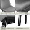 A collage of close-up shots of a gray chair, highlighting its features. Náhled obrázku produktu