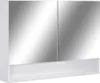 vidaXL Armoire à miroir de salle de bain LED blanc 80x15x60 Voir les images du produit 1