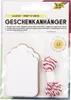folia Geschenkanhänger lang natur & weiß 12 Stück + 1 Produktbild-Vorschau 2