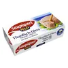 A product shot of a two-pack of Saupiquet tuna fillets in natural oil, presented in a cardboard box. Anteprima dell’immagine prodotto