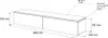 A technical drawing of a white cabinet with dimensions indicated. Produktbild-Vorschau