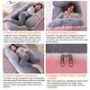 Collage of images showing a U-shaped pregnancy pillow and its features. Náhled obrázku produktu