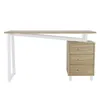 Grand bureau avec rangements, MDF, 3 tiroirs, 130 x 55 x 75 Voir les images du produit 13