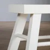 Sitzhocker ROSAL weiß - Hocker aus Paulowina Holz mit Produktbild-Vorschau 3