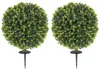 HOMCOM Set da 2 piante artificiali, sfere di bosso Anteprima dell’immagine prodotto 1