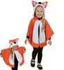 Kostüm Outfit Cape Fuchs Umhang Waldtier mit Kapuze und Produktbild-Vorschau 1