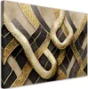 Leinwandbild Textur Glamour Schlangenhaut 90x60 Feeby Gold Produktbild-Vorschau 1