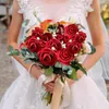 Strauß roter Rosen, Set mit 25 dekorativen Kunstblumen, Produktbild-Vorschau 2