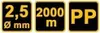 Cordon en polypropylène Ø 2,5 mm x 2000 m Type 69613 Voir les images du produit 3