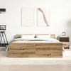 vidaXL Rama łóżka bez materaca Dąb Artisan 140x190 cm Podgląd zdjęcia produktu 3