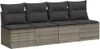10-tlg. Garten-Sofagarnitur mit Kissen Grau Poly Rattan Produktbild-Vorschau 6