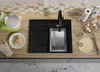 PRIMAGRAN Spülbecken Schwarz 62x50cm, Granitspüle 1 Becken Produktbild-Vorschau 7