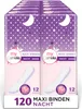 A product shot of two packages of Camelia Maxi Binden Nacht sanitary pads, displayed side-by-side. Produktbild-Vorschau