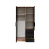 Easy4You Lux D2 Weiß/Eiche Wotan Kleiderschrank Produktbild-Vorschau 2