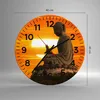 Wanduhr - Rund - Glasuhr - tempel buddha - 40x40cm - Produktbild-Vorschau 3