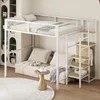 MODFU Lit Mezzanine 140x200 Cm - Lit Double Avec Rangements Voir les images du produit 1