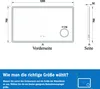 AICA LED Wandspiegel mit Steckdose 120x70cm Bluetooth Produktbild-Vorschau 9
