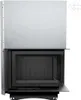 A front view of a fireplace insert with a metal casing and a black interior. Anteprima dell’immagine prodotto
