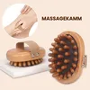 Massagebürste, 2PCS Buchenholz Massagebürsten mit Produktbild-Vorschau 3