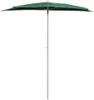 Mezzo ombrellone con asta 180x90 cm verde Anteprima dell’immagine prodotto 3