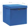 vidaXL Scatole con coperchio 4 pezzi 28x28x28 cm Blu Anteprima dell’immagine prodotto 5