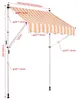 CLP Klemm-Markise Westerly,weiß/gelb 350x120 cm Produktbild-Vorschau 6