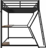 Łóżko loftowe Sweiko 90x200cm, oświetlenie otoczenia, półka Podgląd zdjęcia produktu 6