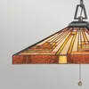 Lampe à suspendre, plafonnier, verre Tiffany métal, D 45,7 Voir les images du produit 4