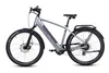 A silver electric bicycle with black accents is shown against a white background. Produktbild-Vorschau