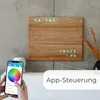 WordClock Jupiter Holz Optik - elegante Wortuhr in Deutsch Produktbild-Vorschau 15
