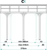 Terrassenüberdachung Carport KLEO 400L300 Aluminium Grau Produktbild-Vorschau 9