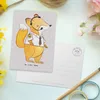 Mr. & Mrs. Panda Postkarte Pilot Herz - Grau Pastell - Produktbild-Vorschau 3