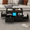 STILVORA 70×70×40cm Couchtisch hochglanz wohnzimmertisch Produktbild-Vorschau 2