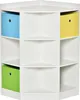 HOMCOM Kinderregal Eckregal mit 3 Aufbewahrungsboxen Produktbild-Vorschau 1