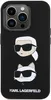 A black iPhone case with Karl Lagerfeld and Choupette illustrations. Produktbild-Vorschau