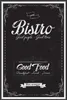 Wallario Poster - Bistro-Design in schwarz-weiß, Kunstdruck Produktbild-Vorschau 1