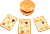 A wooden toy burger and three recipe cards are arranged on a white background. Náhľad obrázku produktu